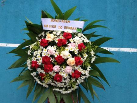 CORBÉLIA REDONDA DE ROSAS ABERTAS EM TAMANHO MÉDIO 